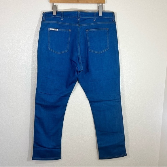 Tom James Blue Delta Mens Raw Denim Blue Custom Bespoke Jeans Size 39x28 - Picture 10 of 12